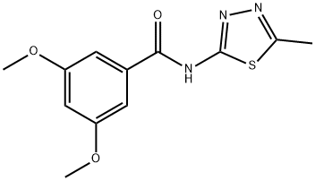 3,5-dimethoxy-N-(5-methyl-1,3,4-thiadiazol-2-yl)benzamide Struktur