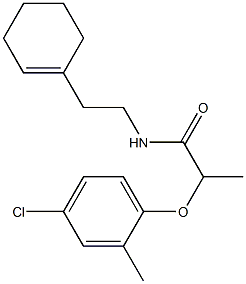 2-(4-chloro-2-methylphenoxy)-N-[2-(cyclohexen-1-yl)ethyl]propanamide Struktur