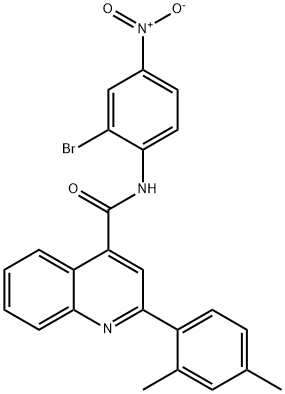 N-(2-bromo-4-nitrophenyl)-2-(2,4-dimethylphenyl)quinoline-4-carboxamide Struktur