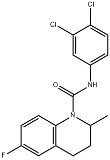 N-(3,4-dichlorophenyl)-6-fluoro-2-methyl-3,4-dihydro-2H-quinoline-1-carboxamide Struktur