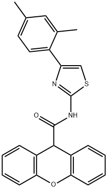 N-[4-(2,4-dimethylphenyl)-1,3-thiazol-2-yl]-9H-xanthene-9-carboxamide Struktur