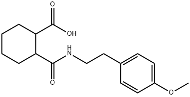 2-[2-(4-methoxyphenyl)ethylcarbamoyl]cyclohexane-1-carboxylic acid Struktur