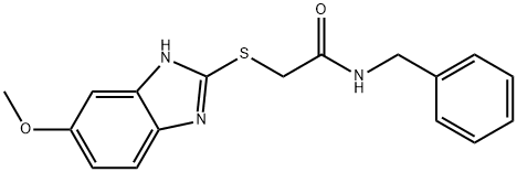 N-benzyl-2-[(6-methoxy-1H-benzimidazol-2-yl)sulfanyl]acetamide Struktur