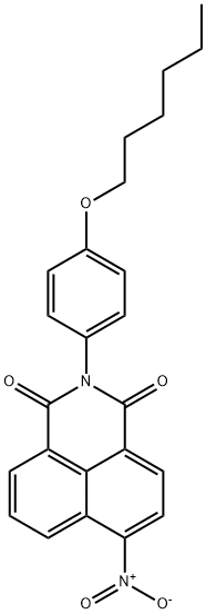 2-(4-hexoxyphenyl)-6-nitrobenzo[de]isoquinoline-1,3-dione Struktur