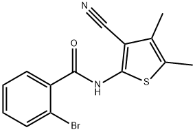 2-bromo-N-(3-cyano-4,5-dimethylthiophen-2-yl)benzamide Struktur