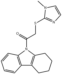 2-(1-methylimidazol-2-yl)sulfanyl-1-(1,2,3,4-tetrahydrocarbazol-9-yl)ethanone Struktur