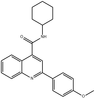 N-cyclohexyl-2-(4-methoxyphenyl)quinoline-4-carboxamide Struktur