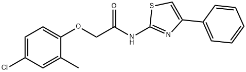 2-(4-chloro-2-methylphenoxy)-N-(4-phenyl-1,3-thiazol-2-yl)acetamide Struktur