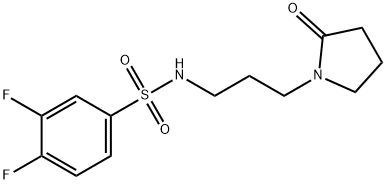 3,4-difluoro-N-[3-(2-oxopyrrolidin-1-yl)propyl]benzenesulfonamide Struktur