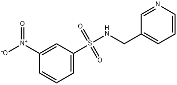 3-nitro-N-(pyridin-3-ylmethyl)benzenesulfonamide Struktur