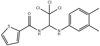 N-[2,2,2-trichloro-1-(3,4-dimethylanilino)ethyl]thiophene-2-carboxamide Struktur