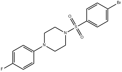 1-(4-bromophenyl)sulfonyl-4-(4-fluorophenyl)piperazine Struktur