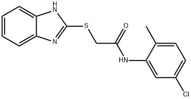 2-(1H-benzimidazol-2-ylsulfanyl)-N-(5-chloro-2-methylphenyl)acetamide Struktur