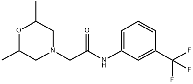 2-(2,6-dimethylmorpholin-4-yl)-N-[3-(trifluoromethyl)phenyl]acetamide Struktur