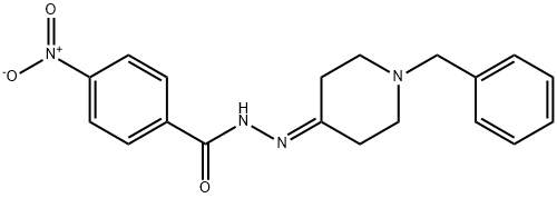 N-[(1-benzylpiperidin-4-ylidene)amino]-4-nitrobenzamide Struktur