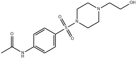 N-[4-[4-(2-hydroxyethyl)piperazin-1-yl]sulfonylphenyl]acetamide Struktur