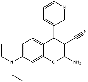 2-amino-7-(diethylamino)-4-pyridin-3-yl-4H-chromene-3-carbonitrile Struktur