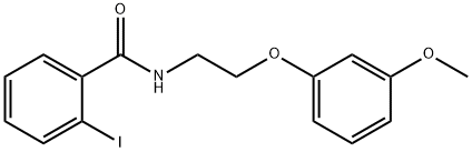 2-iodo-N-[2-(3-methoxyphenoxy)ethyl]benzamide Struktur