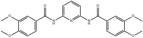 N-[6-[(3,4-dimethoxybenzoyl)amino]pyridin-2-yl]-3,4-dimethoxybenzamide Struktur