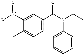 N-ethyl-4-methyl-3-nitro-N-phenylbenzamide Struktur