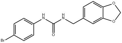 1-(1,3-benzodioxol-5-ylmethyl)-3-(4-bromophenyl)urea Struktur