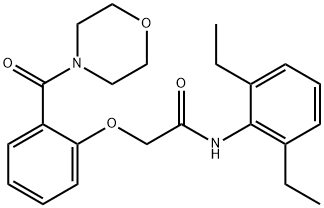 N-(2,6-diethylphenyl)-2-[2-(morpholine-4-carbonyl)phenoxy]acetamide Struktur