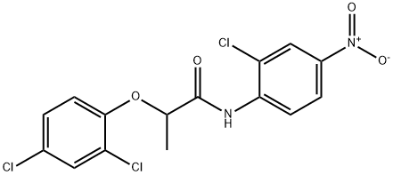 N-(2-chloro-4-nitrophenyl)-2-(2,4-dichlorophenoxy)propanamide Struktur