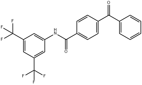 4-benzoyl-N-[3,5-bis(trifluoromethyl)phenyl]benzamide Struktur