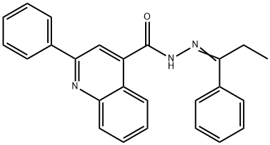 2-phenyl-N-[(Z)-1-phenylpropylideneamino]quinoline-4-carboxamide Struktur