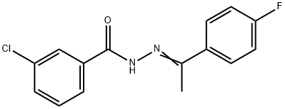 3-chloro-N-[(E)-1-(4-fluorophenyl)ethylideneamino]benzamide Struktur