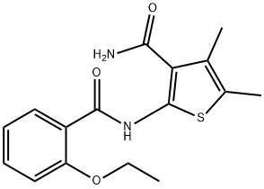 2-[(2-ethoxybenzoyl)amino]-4,5-dimethylthiophene-3-carboxamide Struktur