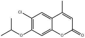 6-chloro-4-methyl-7-propan-2-yloxychromen-2-one Struktur