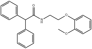 N-[2-(2-methoxyphenoxy)ethyl]-2,2-diphenylacetamide Struktur