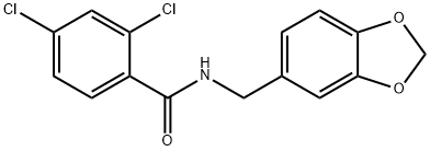 N-(1,3-benzodioxol-5-ylmethyl)-2,4-dichlorobenzamide Struktur