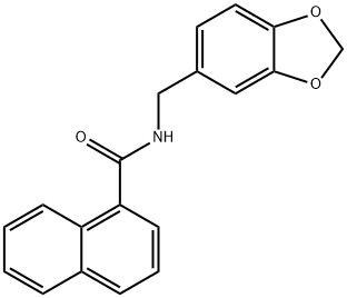 N-(1,3-benzodioxol-5-ylmethyl)naphthalene-1-carboxamide Struktur