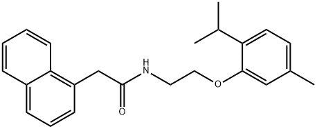 N-[2-(5-methyl-2-propan-2-ylphenoxy)ethyl]-2-naphthalen-1-ylacetamide Struktur