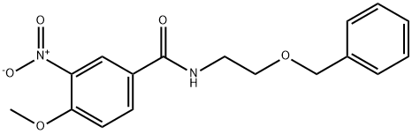 4-methoxy-3-nitro-N-(2-phenylmethoxyethyl)benzamide Struktur