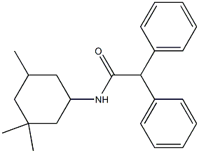 2,2-diphenyl-N-(3,3,5-trimethylcyclohexyl)acetamide Struktur