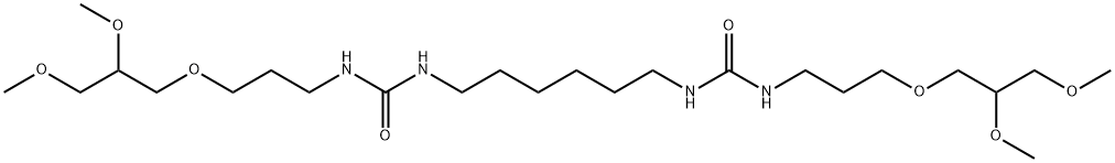 1-[3-(2,3-dimethoxypropoxy)propyl]-3-[6-[3-(2,3-dimethoxypropoxy)propylcarbamoylamino]hexyl]urea Struktur