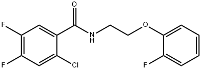 2-chloro-4,5-difluoro-N-[2-(2-fluorophenoxy)ethyl]benzamide Struktur