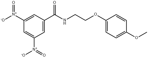 N-[2-(4-methoxyphenoxy)ethyl]-3,5-dinitrobenzamide Struktur