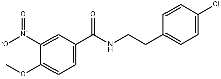 N-[2-(4-chlorophenyl)ethyl]-4-methoxy-3-nitrobenzamide Struktur