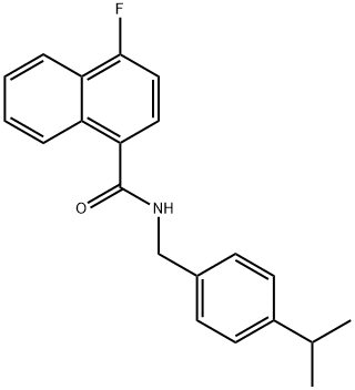 4-fluoro-N-[(4-propan-2-ylphenyl)methyl]naphthalene-1-carboxamide Struktur