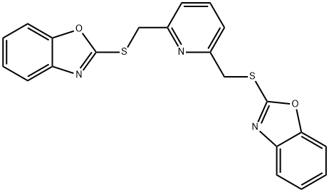 2-[[6-(1,3-benzoxazol-2-ylsulfanylmethyl)pyridin-2-yl]methylsulfanyl]-1,3-benzoxazole Struktur