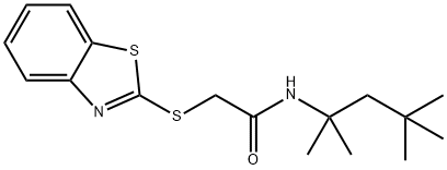 2-(1,3-benzothiazol-2-ylsulfanyl)-N-(2,4,4-trimethylpentan-2-yl)acetamide Struktur