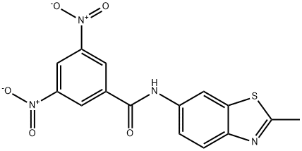 N-(2-methyl-1,3-benzothiazol-6-yl)-3,5-dinitrobenzamide Struktur