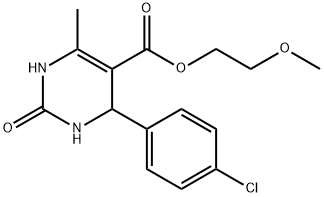 2-methoxyethyl 4-(4-chlorophenyl)-6-methyl-2-oxo-3,4-dihydro-1H-pyrimidine-5-carboxylate Struktur