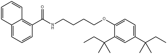 N-[4-[2,4-bis(2-methylbutan-2-yl)phenoxy]butyl]naphthalene-1-carboxamide Struktur