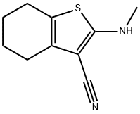 2-(methylamino)-4,5,6,7-tetrahydro-1-benzothiophene-3-carbonitrile Struktur