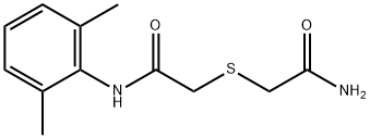 2-[2-(2,6-dimethylanilino)-2-oxoethyl]sulfanylacetamide Struktur